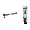 Produktbild: FISCHER Mini-Fahrrad-Luftpumpe, aus Aluminium, Höhe: 295 mm kompakte Abmessungen: (H)295 x (B)80 x (T)40 mm, aus Alu - 1 Stück (85573)