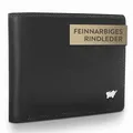 Produktbild: BRAUN BÜFFEL - Geldbörse Herren aus echtem Rindsleder Golf 2.0 - Geldbeutel Portemonnaie schmales Design für Männer mit 4+3 Kartenfächern - Zeitlos klassisches Portmonee mit Münzfach - Edles Schwarz