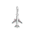 Produktbild: THOMAS SABO Charm-Anhänger mit buntem Flugzeug recycletes 925 Sterlingsilber 1914-342-7