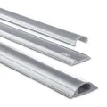Produktbild: Hama Selbstklebender Kabelkanal Grau (Kunstoffleiste 1 Meter Länge, für 2 Kabel, halbrunde PVC Kabelabdeckung, inkl. Klebestreifen der Marke 3M)