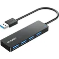 Produktbild: BYEASY USB Hub 3.0, Ultra Slim Multiport Hub 4 Ports USB 3.0 Adapter für iMac Pro, MacBook Air, Mac mini/Pro, Surface Pro, PC, Laptop, USB Flash D...