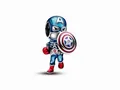 Produktbild: Pandora Marvel 793129C01 - Marvel The Avengers Captain America Charm - Silber - Zirkonia Blau
