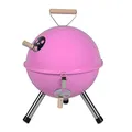 Produktbild: Mini Grill Kugelgrill Holzkohlegrill für Garten Terrasse Camping Festival Picknick BBQ Barbecue Ø 30 cm pink