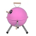 Produktbild: Mini BBQ Grill Holzkohle Kugelgrill pink 30 cm Kompaktgrill Picknickgrill