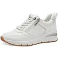 Produktbild: Keilsneaker TAMARIS, Damen, Gr. 41, silber (weiß, silberfarben), Lederimitat, Schuhe, Freizeitschuh, Halbschuh, Schnürschuh mit Außenreißverschluss
