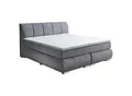 Produktbild: Carryhome Boxspringbett, Grau, Textil, H2 + H3, 7-Zonen, Höhe ca. 19 cm, 180x200 cm, gepolstertes Kopfteil, Topper durchgehend, Wendematratze mit unterschiedlichen Härtegraden, Schlafzimmer, Betten, Doppelbetten