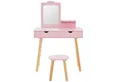 Produktbild: COSTWAY Schminktisch 2 in 1 Kinder Schreibtisch mit Hocker, aus Holz
