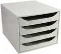 Produktbild: Exacompta ECOBOX Schubladenbox 4 Schubladen Grau 348x284x234 mm