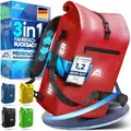 Produktbild: Nextcover® NEU 3in1 Fahrradtasche für Gepäckträger [Aquashield] - Gepäckträgertasche, Rucksack und Umhängetasche [25 Liter] I wasserdicht I