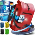 Produktbild: NEXTCOVER 3in1 Fahrradtasche für Gepäckträger rot Gepäckträgertasche Rucksack