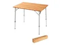 Produktbild: KINGCAMP Bambus Falt Tisch Camping Klapptisch Garten Alu Holz 3Höhen Verstellbar