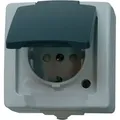 Produktbild: Kopp - Nautic – Schutzkontakt-steckdose, Klappdeckel, Grau - 107856005