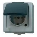 Produktbild: Kopp Schutzkontakt-Steckdose AP-FR, Nautic grau