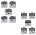 Produktbild: 10x Feuchtraum Steckdose mit Klappdeckel IP44 Aufputz Nautic grau Kopp 107856005