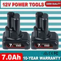 Produktbild: 2x 7AH 12V Für Bosch Professional GBA Akku TYP BAT411 Li-ion GSR GDR GSA BAT412