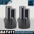 Produktbild: 2X 12 Volt Für Bosch Professional GBA 12V Akku BAT411 4.8Ah Li-ion GSR BAT412