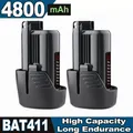 Produktbild: 2X BAT411 Akku Für Bosch GBA 12V 4.8Ah Li-ion GSR GDR GSA BAT412 GWI 2607336014