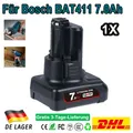 Produktbild: 1X Für Bosch GBA 12V 7.0Ah Akku & Ladegerät BAT411 Li-ion GSR GDR GSA BAT412 GW