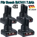 Produktbild: 4X Für Bosch GBA 12V 7.0Ah Akku & Ladegerät BAT411 Li-ion GSR GDR GSA BAT412 GW