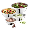 Produktbild: GEFU Edelstahlschüssel-Set CAVARO 4-teilig | Schüsseln mit Schüttrand, stapelbar & spülmaschinengeeignet | Für Salat, Teig, Sahne, Aufbewahrung & Servieren