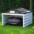 Produktbild: Mährobotergarage abnehmbares Dach Rasenmäher-Garage Holz Automower-Unterstand