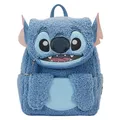 Produktbild: Loungefly Disney Stitch Plüsch Sherpa Mini Rucksack, Mehrfarbig/Meereswellen (Ocean Tides), Einheitsgröße