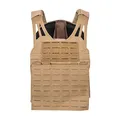 Produktbild: Tasmanian Tiger TT Plate Carrier LC Leichter Plattenträger mit MOLLE-System in Laser Cut-Ausführung mit integrierter Funkgeräte-Tasche, Coyote Brown