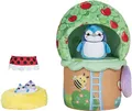 Produktbild: Squishville SQM0209 Deluxe TipTop Enthält 5,1 cm Babs The Blue Jay Plüsch, Marienkäferkleid, Vogelnest und Baumhaus Spielszene – Spielzeug für Kinder, Mehrfarbig