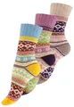 Produktbild: Vincent Creation 3 Paar Norwegersocken, Bunte Hygge Socken, Damen & Herren Wollsocken, Gr. 35-38, Bunt Set-1