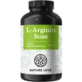 Produktbild: NATURE LOVE® L-Arginin Base mit Citrullin - 365 Stk - pflanzliches Arginin BASE Form 99,7+% Reinheit