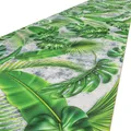 Produktbild: ANRO Küchenläufer Küchenteppich rutschfest Teppich Läufer Küche PVC pflegleicht Teppichläufer Flur abwaschbar Palmenblätter Grün 100x52cm
