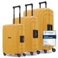 Produktbild: REDOLZ Hartschalen Koffer-Set 3-teilig ohne Reißverschluss | 3-Punkt-Verschluss-System | aus hochwertigem Polypropylen Material | 4-Doppelrollen & TSA-Schloss für Damen & Herren (Essentials 15)