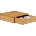 Produktbild: Relaxdays - Schubladenbox Bambus, Schubladen Organizer, Natürliche Optik, Tischorganizer Büro, Hbt 10 X 29,5 X 30cm, Natur