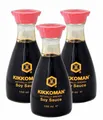 Produktbild: 3er-Pack KIKKOMAN Sojasauce (3x 150ml) | dekorative Tischflasche