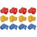 Produktbild: MTS Schildkröt Kinder Klettergriffe, 12 Griffe zum Bouldern in 3 versch. Formen, für Indoor und Out (Blue, Yellow, Red) (970720)