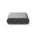 Produktbild: Hama AE90 HDMI-Audio-Extractor, HDMI zu Audio, Toslink 3,5mm, Silber