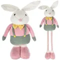 Produktbild: CEPEWA Dekofigur Osterhase Peter Teleskopbeine max. H115cm Polyester Metall Osterdeko 115cm