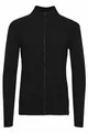 Produktbild: Indicode IDRickert Herren Strickjacke Cardigan Grobstrick mit Stehkragen Reißverschluss Baumwollmischung Regular fit, Größe:L, Farbe:Black (999)
