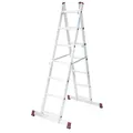 Produktbild: KRAUSE Vielzweckleiter CORDA silber 2x 7 Sprossen, H: 200,0 cm
