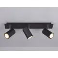 Produktbild: Led Deckenstrahler Metall Schwarz 3-flammig, Breite 48cm