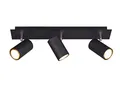 Produktbild: meineWunschleuchte 3-flammiger Deckenstrahler aus Metall Schwarz matt, Breite 48cm