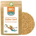Produktbild: BIO Gelbe Senfkörner 500g - Deutscher Anbau - Weißer Senf - Würzen & Senf herstellen - PEPPERMINTMAN