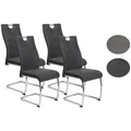 Produktbild: Schwingstuhl Alina 4er-Set Anthrazit Webstoff