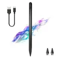Produktbild: EFaith Stift für Tablet,Tablet Stift für alle Tablets mit Ersatzspitzen, Universeller Kapazitiver Eingabestift für iPad Pro/iPhone/Microsoft/Android (Schwarz)