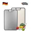 Produktbild: Titan-Schneidebrett 39x28 cm, Doppelseitig, Rutschfest, Titan, Leicht zu