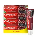Produktbild: Colgate Max White Charcoal, 4x75ml, Aktivkohle Zahnpasta +Polpa