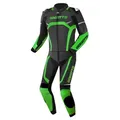 Produktbild: Bogotto Motorradkombi Misano 2-Teiler Motorrad Lederkombi protektoren reflektierende grün|schwarz 50