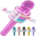 Produktbild: Karaoke Mikrofon Rosa Bluetooth Tragbar Kinder
