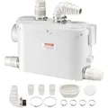 Produktbild: Abwasser Hebeanlage 500w Fäkalienhebeanlage 8m Förderhöhe Abwasserpumpe 6600l/h Haushaltspumpe 2900u/min Schmutzwasserpumpe Eingebautes Rückschlagventil Wartungfrei Wc Dusche Waschbecken - Vevor