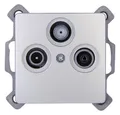 Produktbild: Kopp Paris Antennensteckdose TV/RF/SAT, Einzel-und Stichleitungsdose für Einzelanlagen und entkoppelte Stichleitungen im SAT-und Kabelfernsehen, digitaltauglich, IP20, silber, 921420084